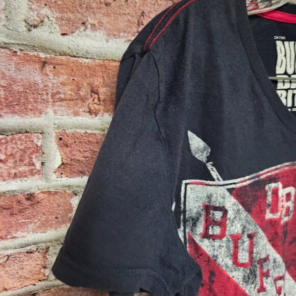 Buffalo David Bitton Black V-Neck T-Shirt – Men’s Small Rugged Cotton Tee - Picture 5 of 5